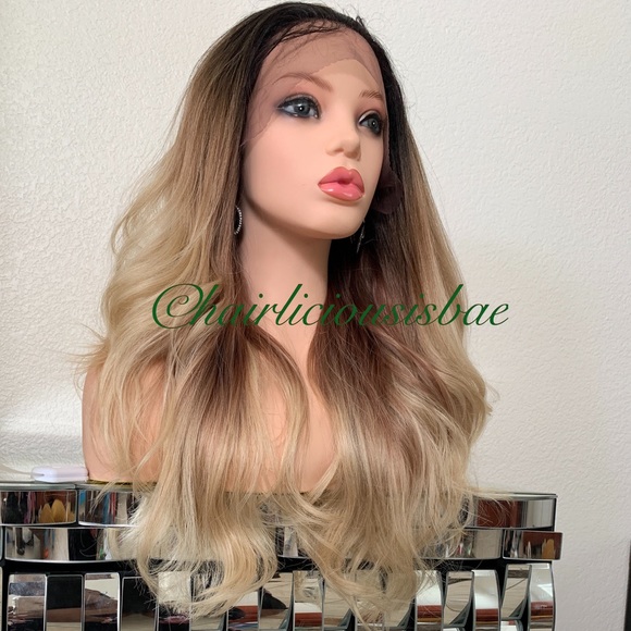 Accessories Frontal Wig Ash Blonde Ombr Wavy Layered Long Poshmark